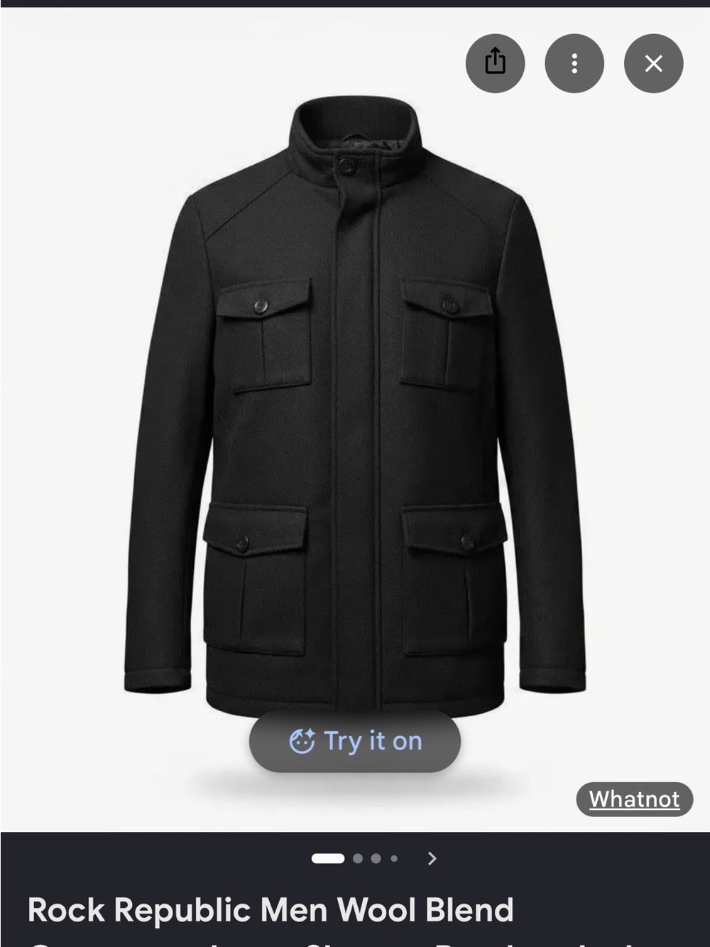 Rock & Republic Black Military Field Jacket